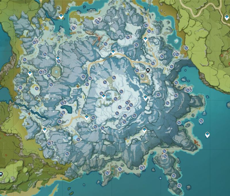 ドラゴンスパイン地方の星銀鉱石の採掘場所マップ(完全版)