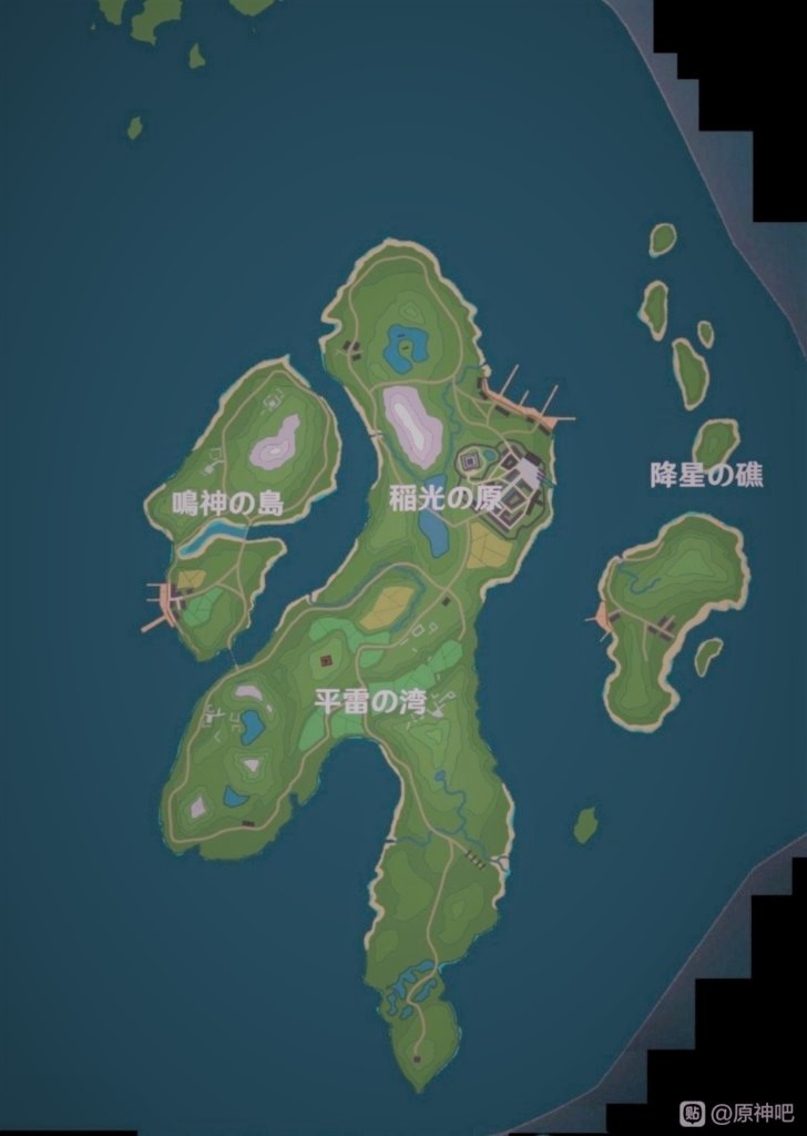 稲妻地方のマップ詳細